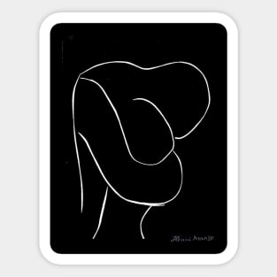 The Embrace A Silhouette of a Couple by Matisse Sticker